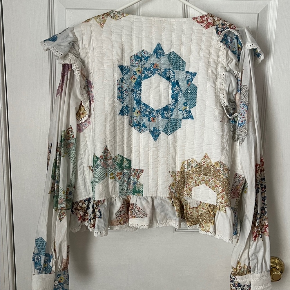 Sezane x Sea Collaboration quilted patchwork cardigan - Picture 7 of 8